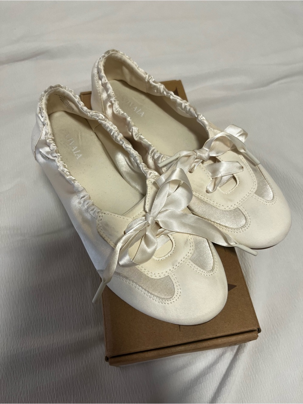 VIVAIA Round-Toe Satin Sneakerina (Yanka)